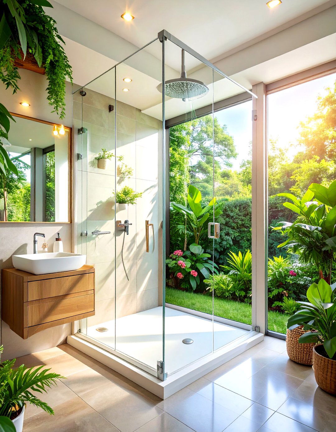 Corner Shower Enclosure - 30 remodel shower small bathroom ideas