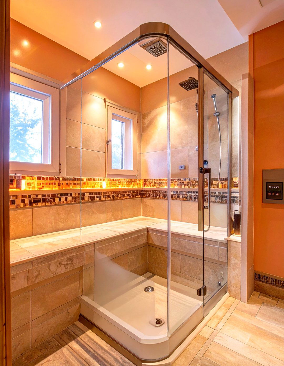 Corner Steam Shower - 30 corner shower ideas