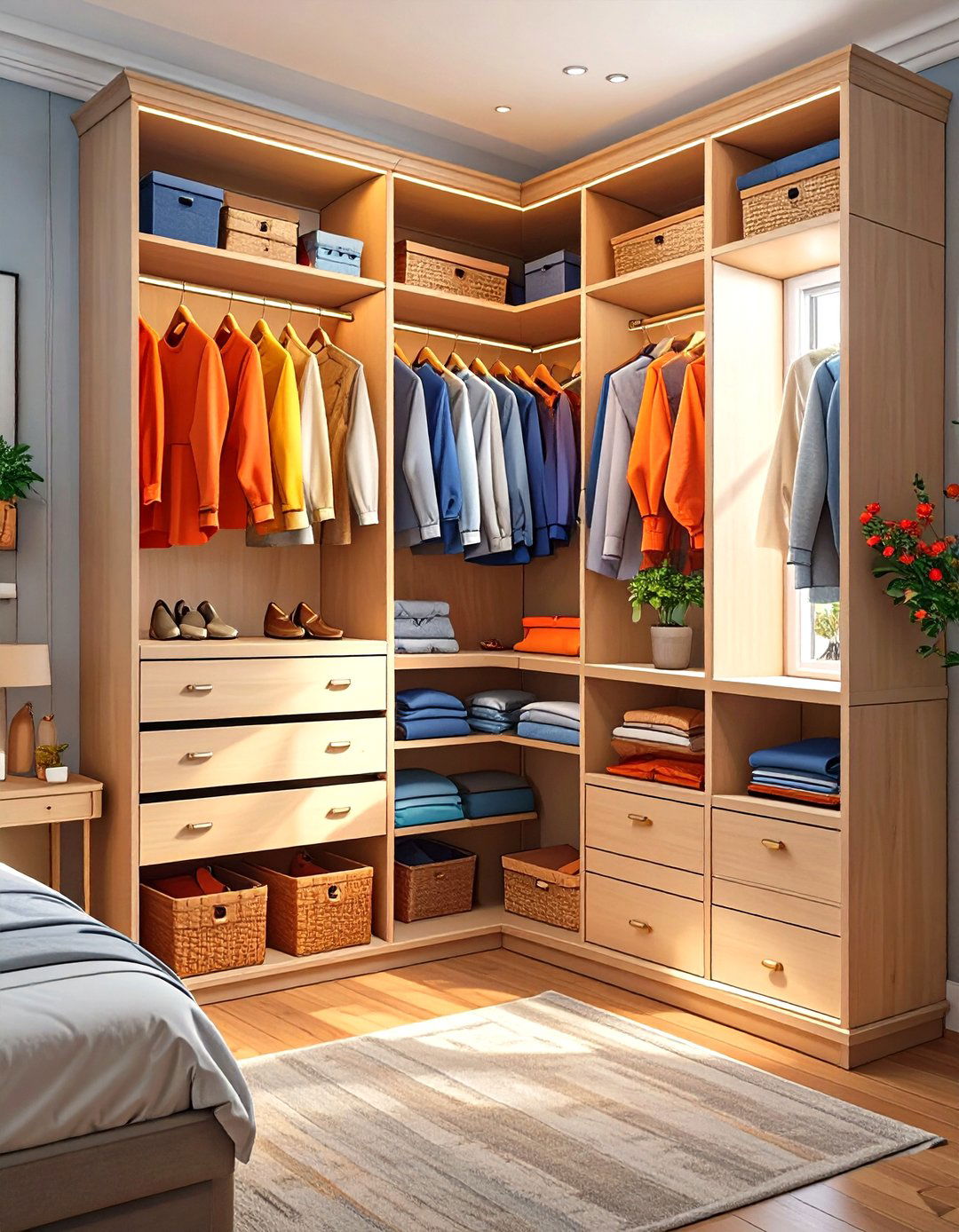 Corner Wardrobe Closet for Awkward Spaces - 30 wardrobe closet design ideas