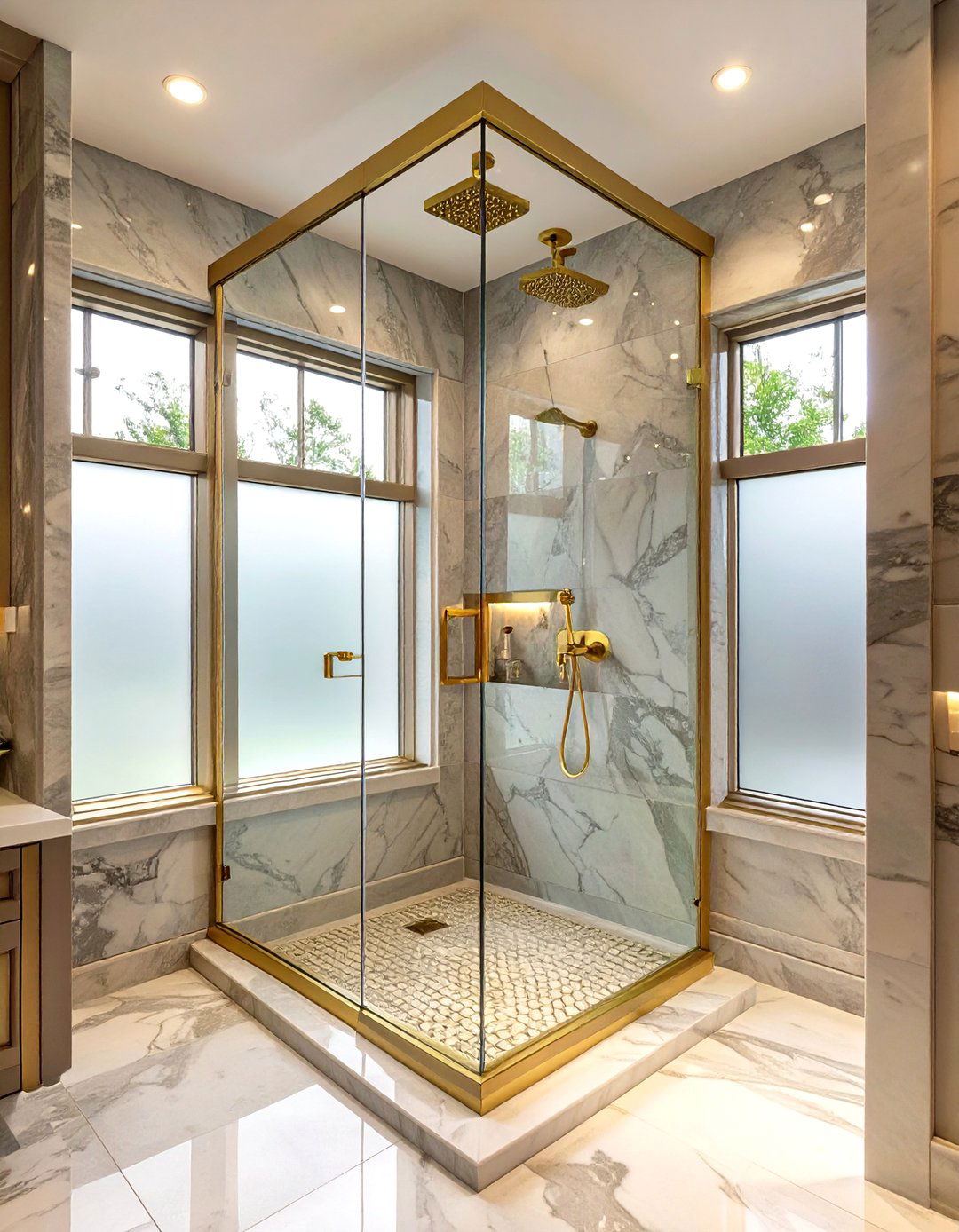 30 Practical Window in Shower Ideas for Natural Light