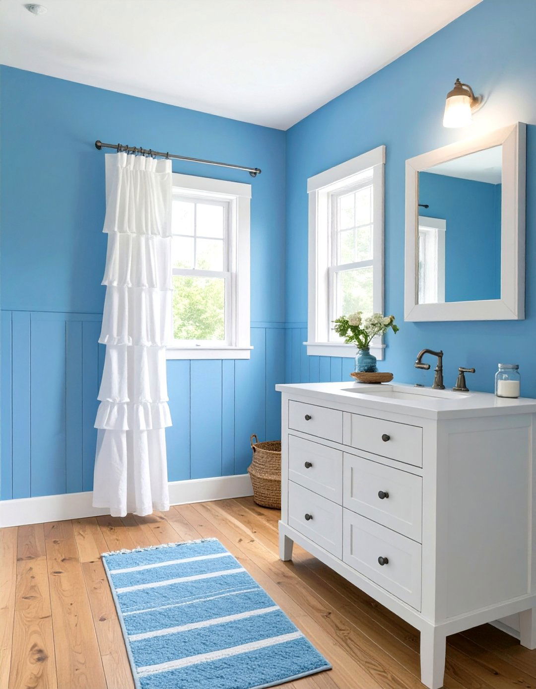 Cornflower Blue Country Bathroom - 30 blue bathroom ideas