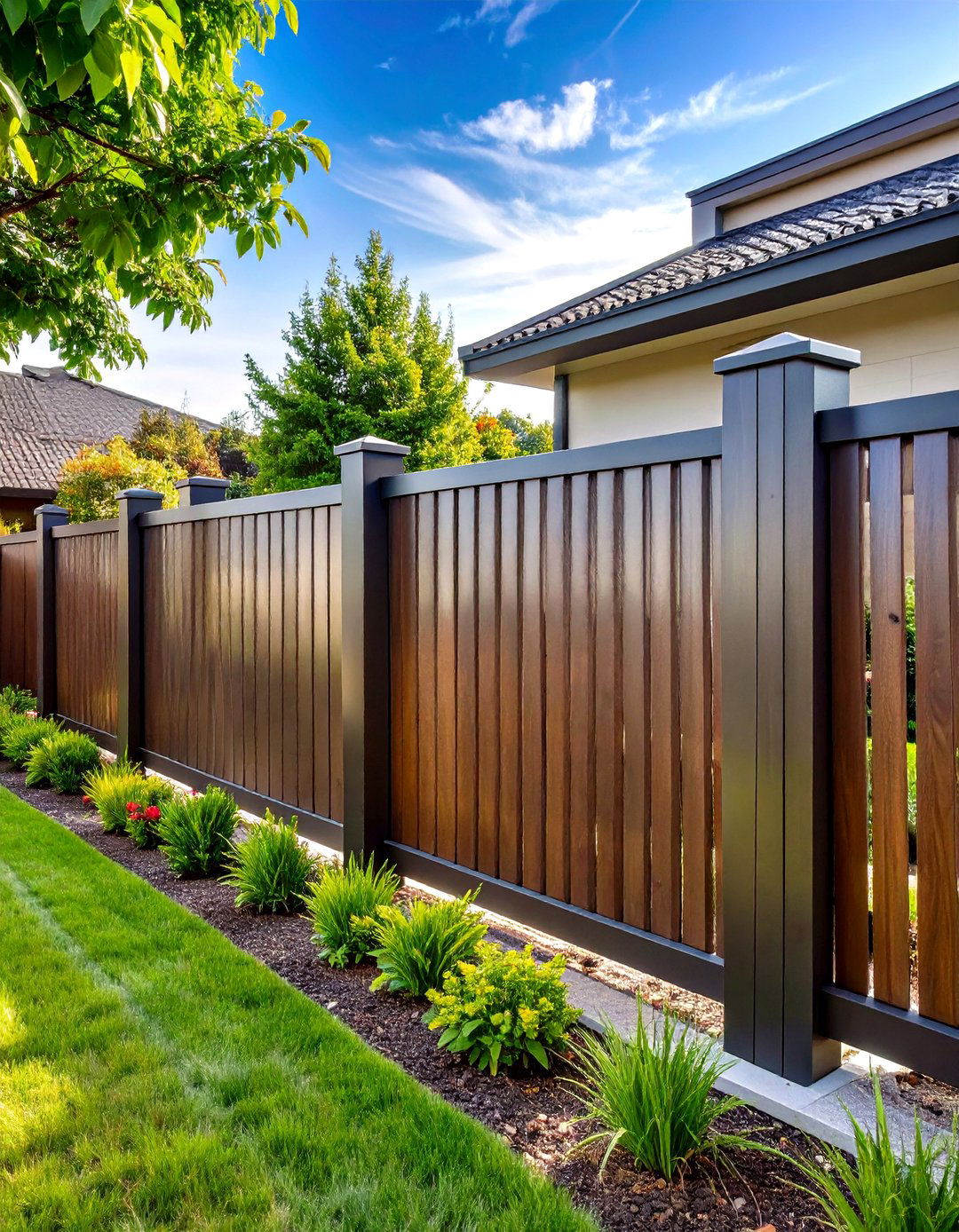 Corrugated Metal Fence - 30 fence ideas for front yard