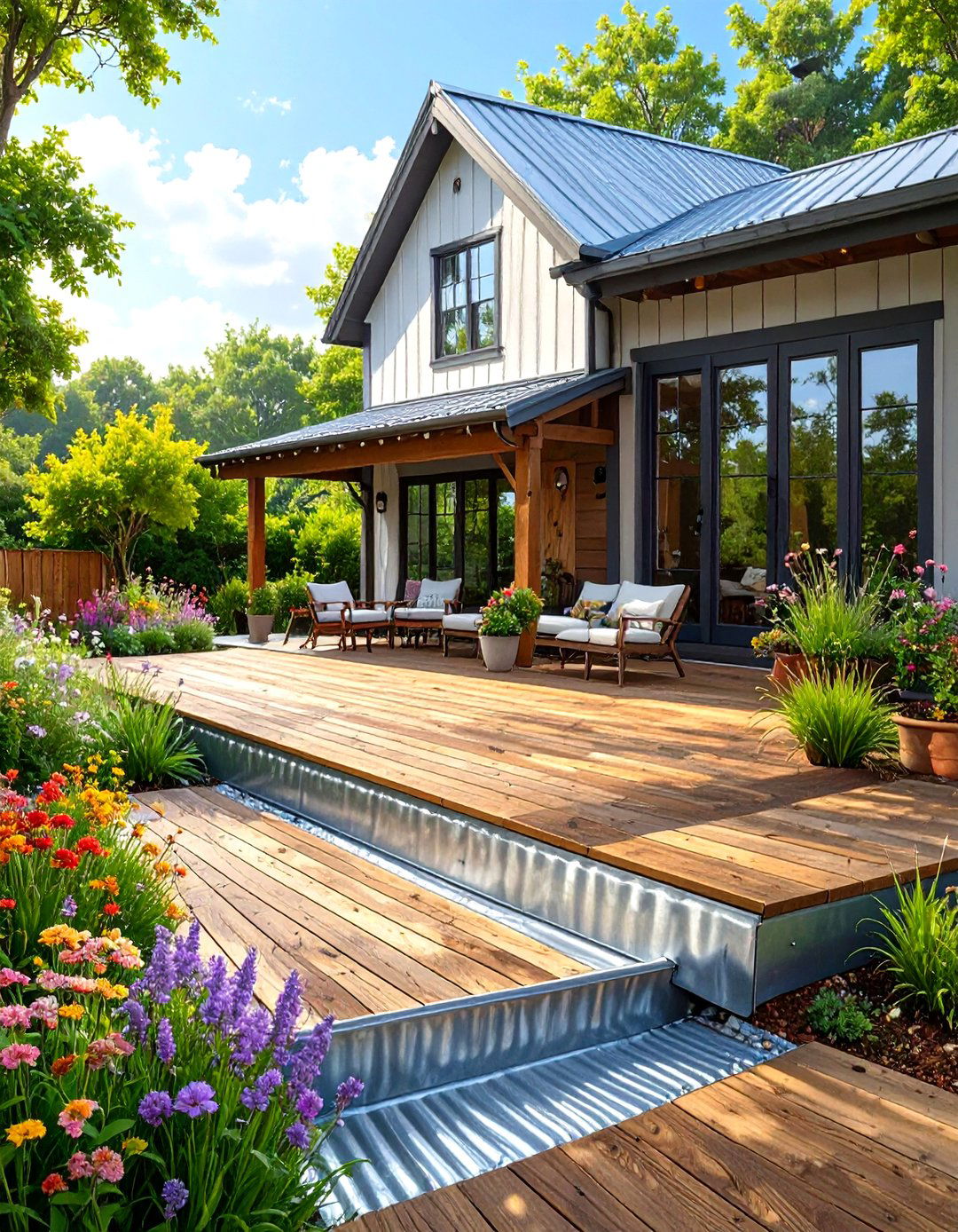 Corrugated Metal Horizontal Skirting - 30 horizontal deck skirting ideas