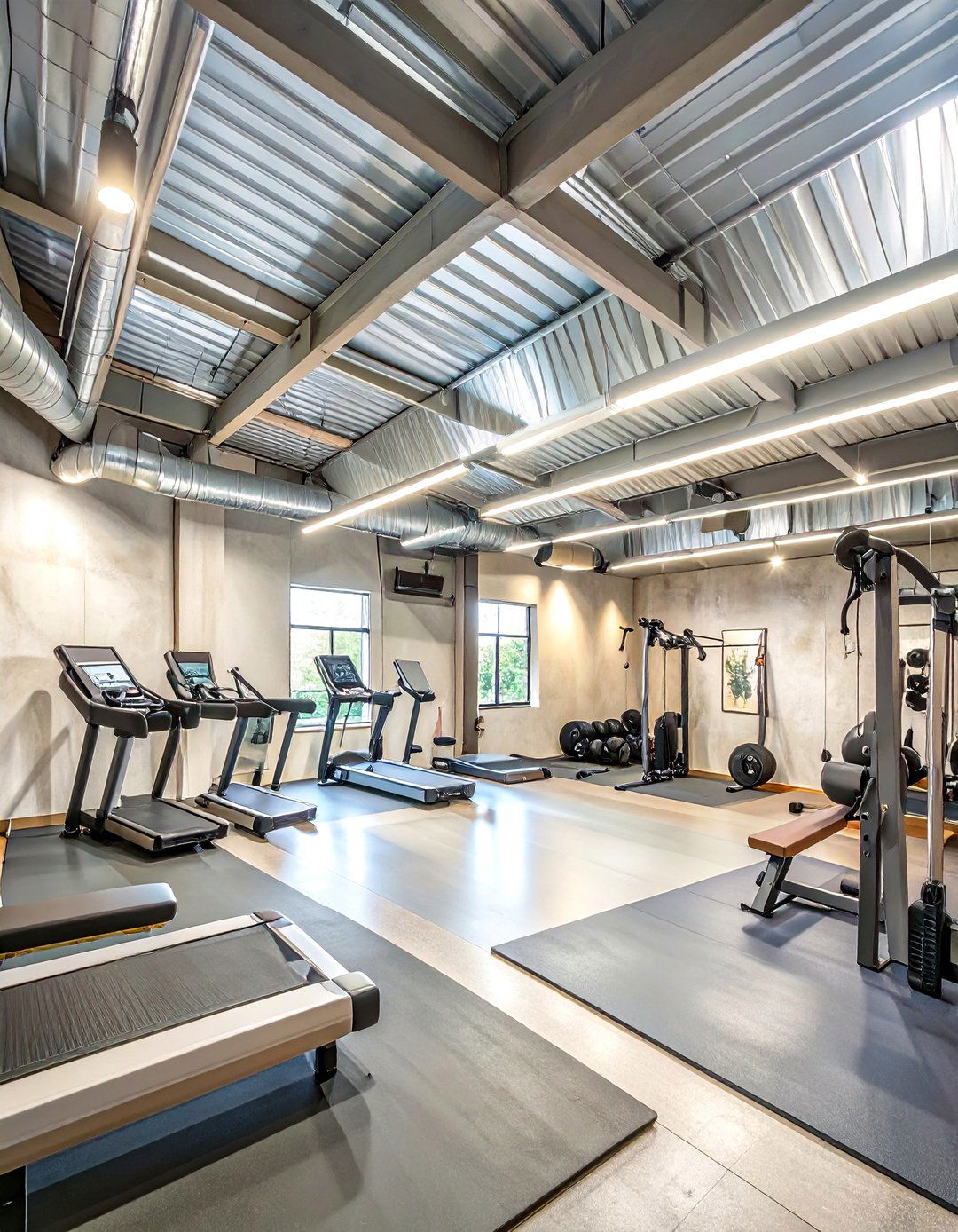 Corrugated Metal Industrial Vibe - 30 low basement ceiling ideas