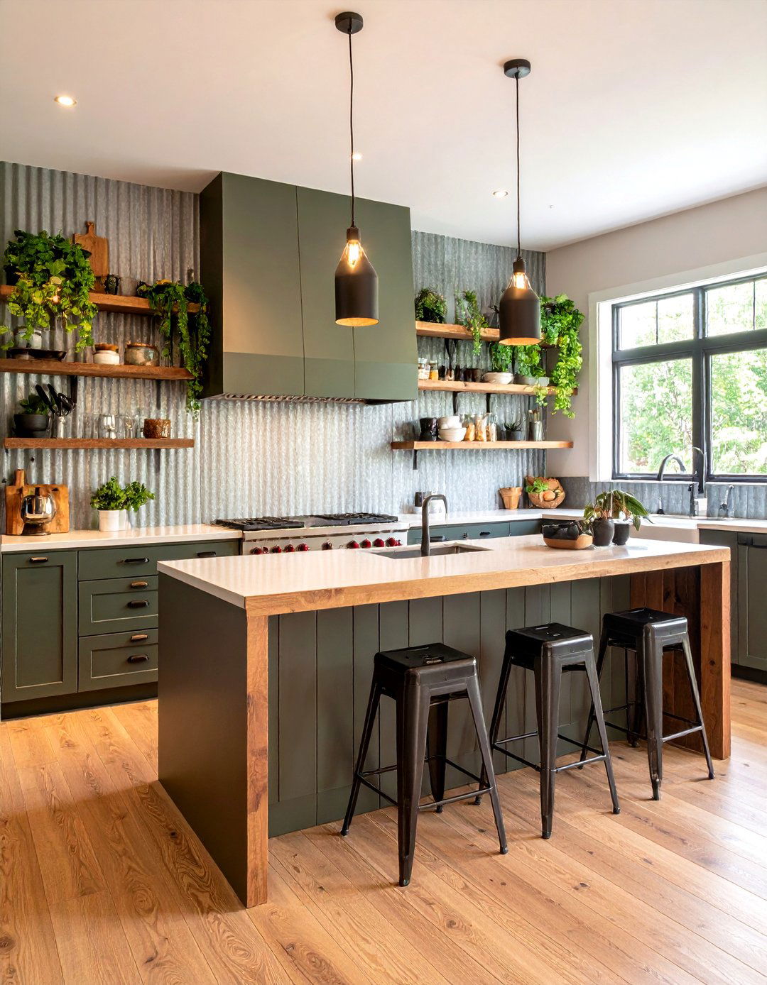 Corrugated Metal Kitchen Wall - 30 kitchen wall ideas