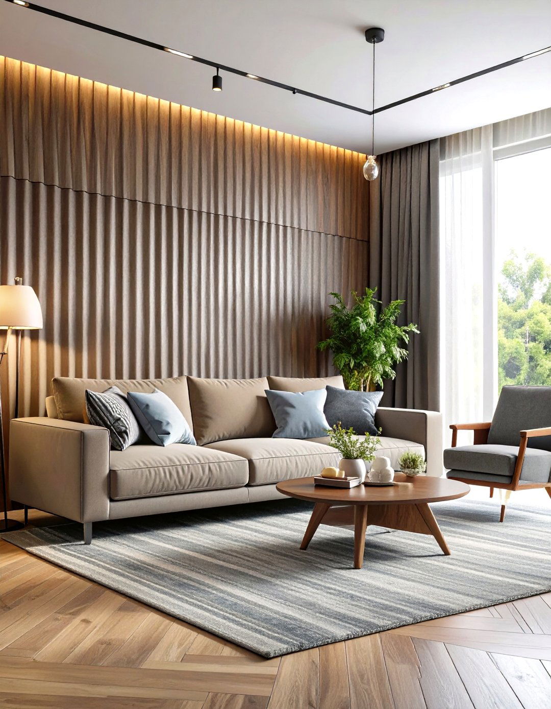 Corrugated Metal Living Room Wall - 30 living room wall ideas