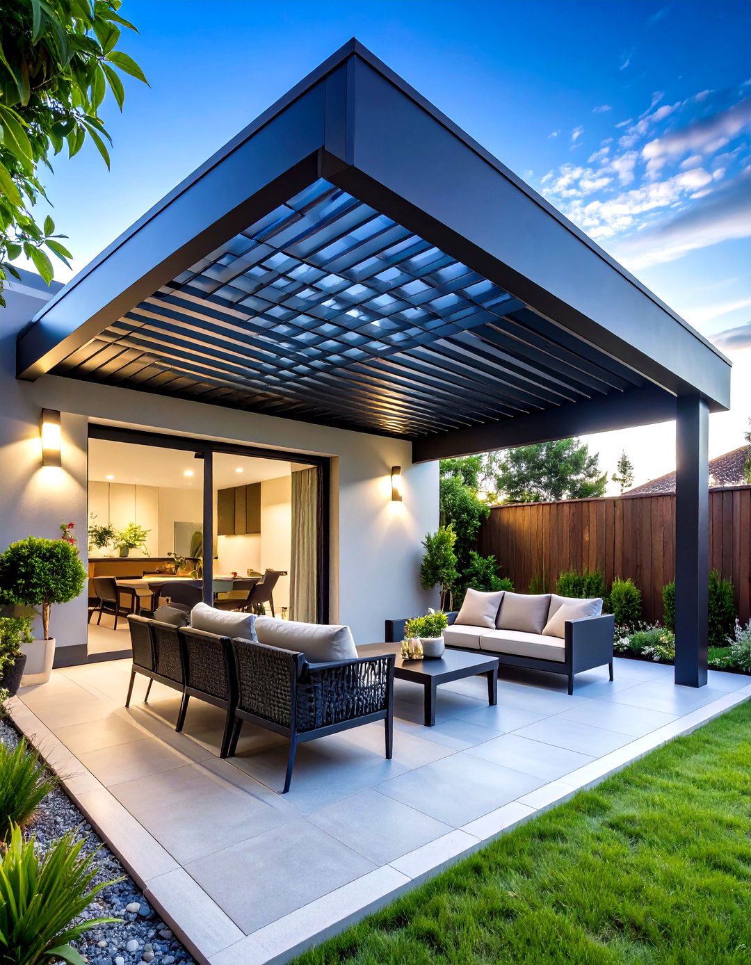 Corrugated Metal Patio Ceiling - 30 patio ceiling ideas