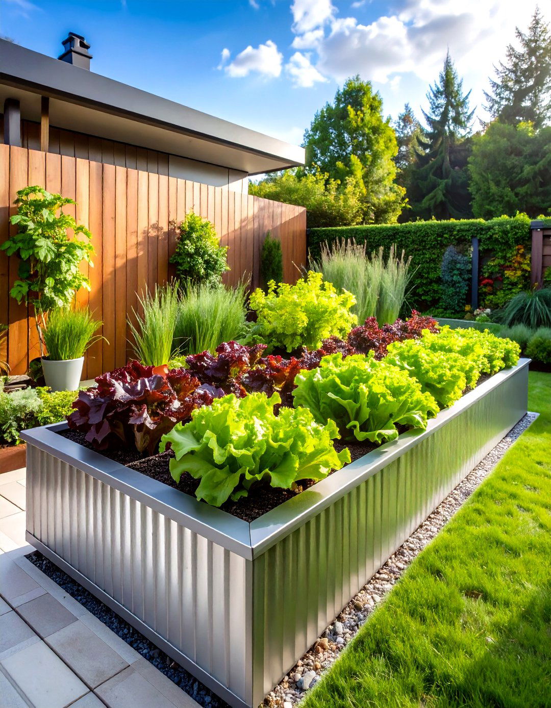 Corrugated Metal Raised Garden Bed - 30 raised garden beds ideas