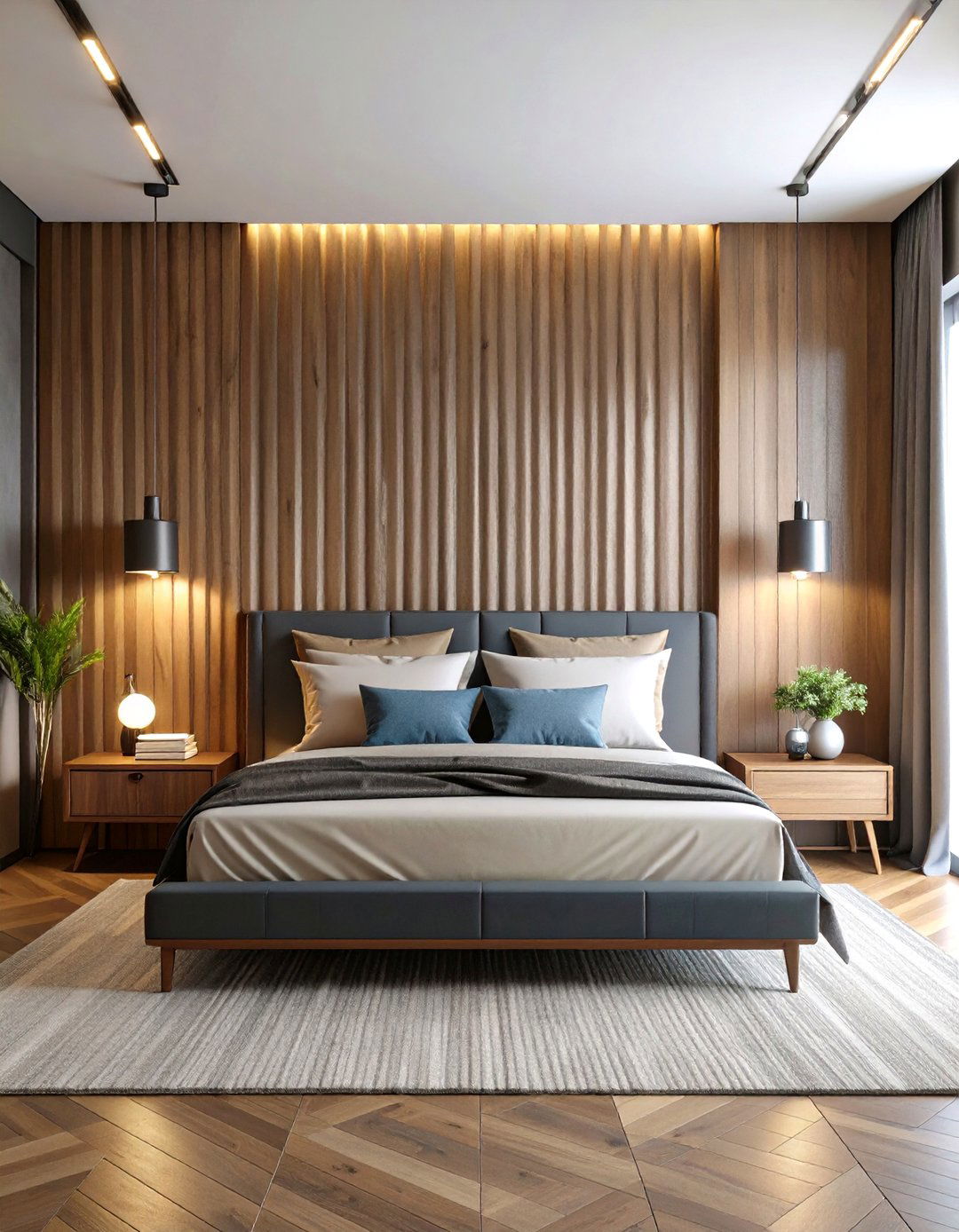 Corrugated Metal Wall - 30 accent wall ideas for bedroom