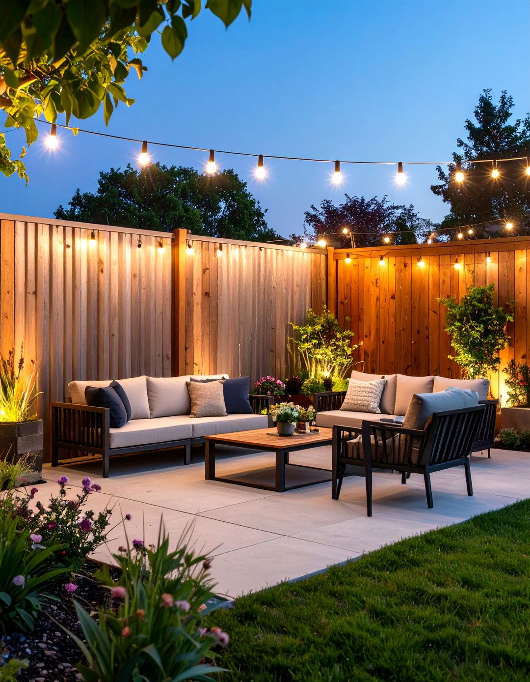 Corrugated Metal and Wood Combo Fence - 30 fence ideas for backyard