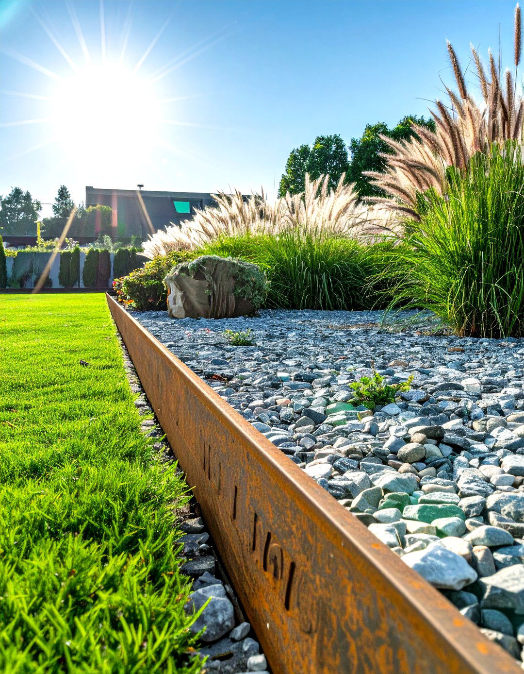 Corten Steel Garden Edging - 30 modern garden edging ideas