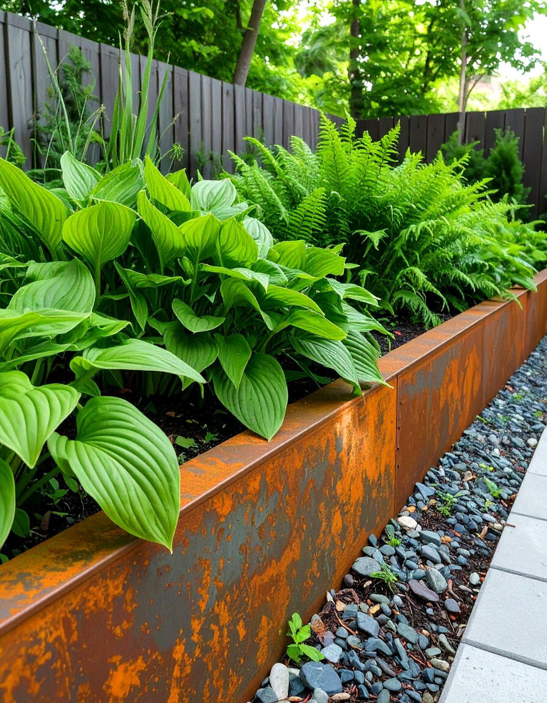 Corten Steel Retaining Wall - 30 backyard retaining wall ideas