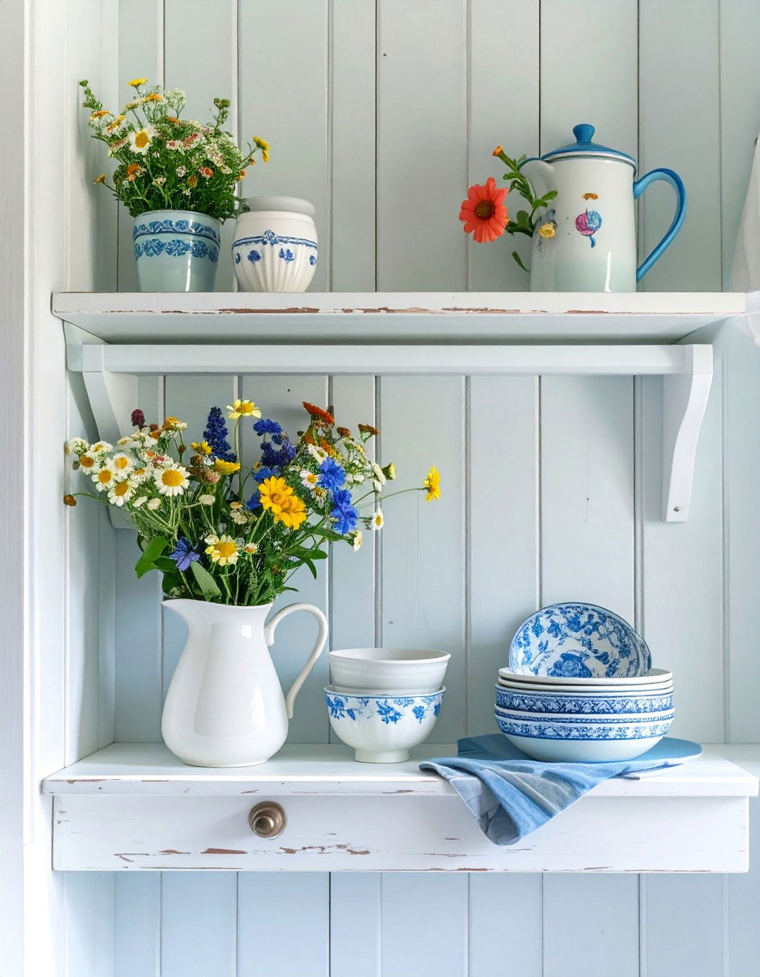 Country Cottage Bathroom Shelf - 30 bathroom shelf decor ideas