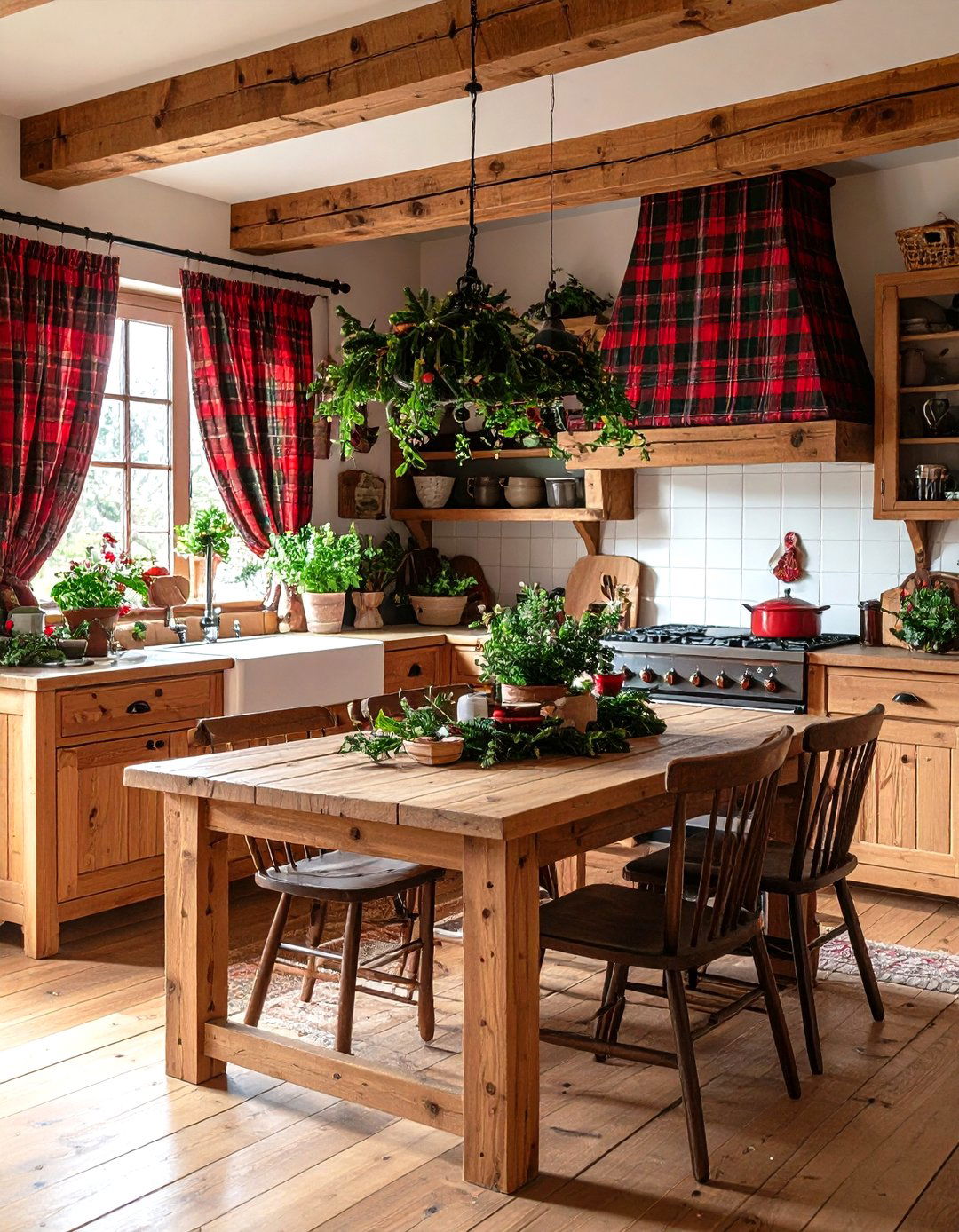 Country Kitchen Plaid Curtains - 30 kitchen curtain ideas