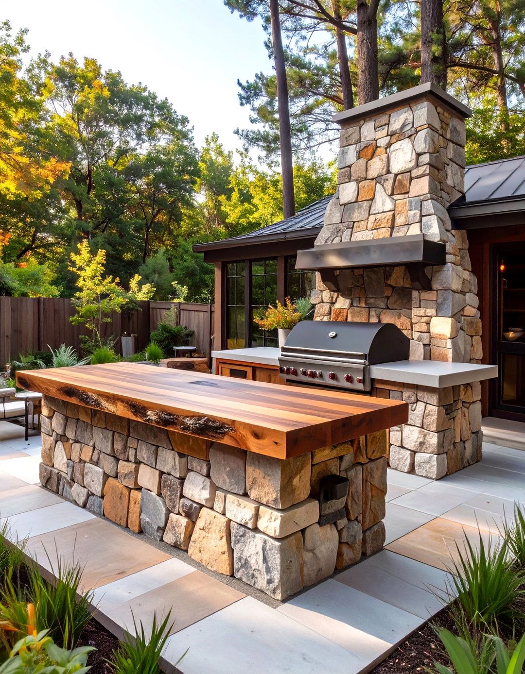 Covered Outdoor Kitchen with a Pergola - 30 outdoor kitchen designs