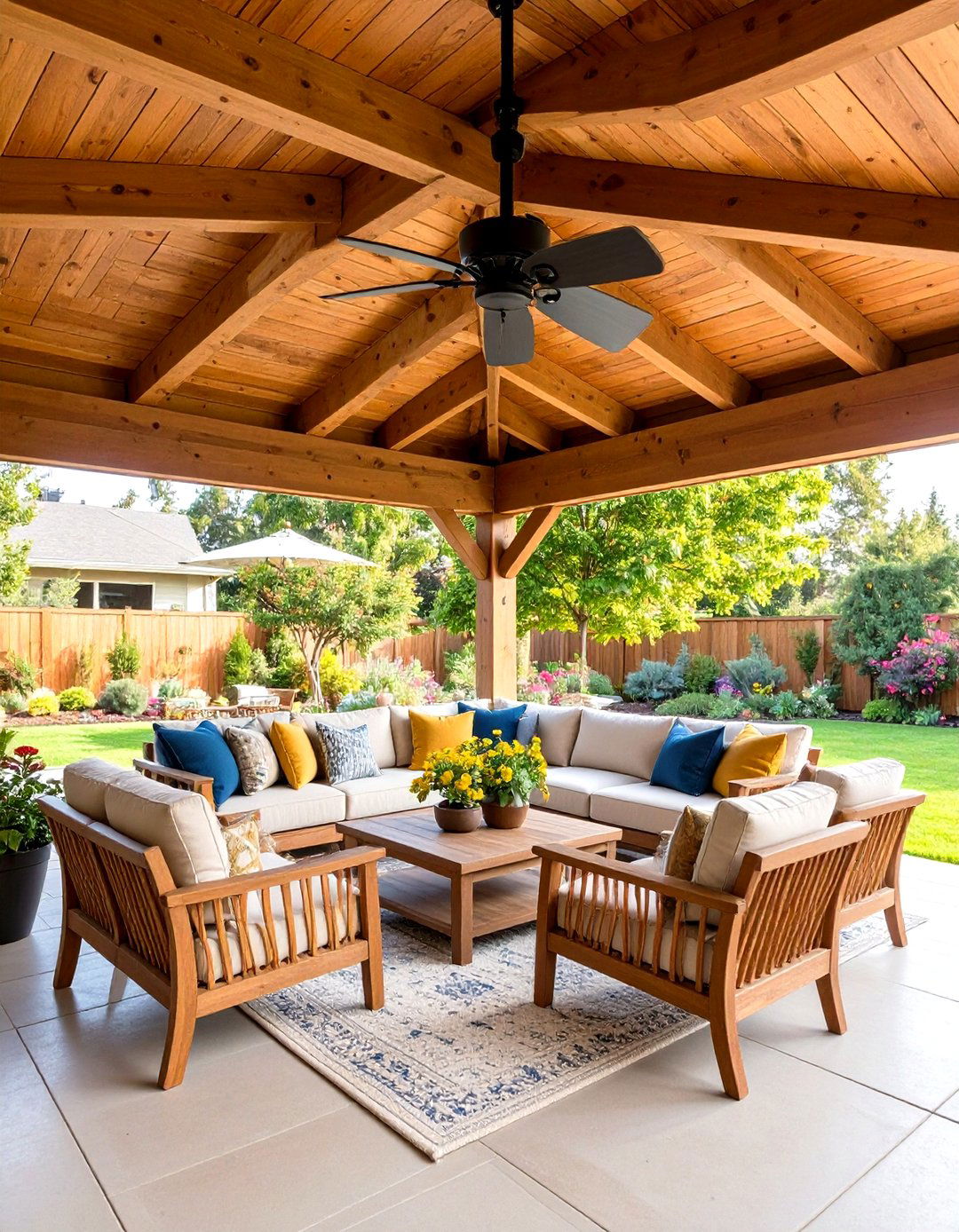 Covered Patio Furniture Arrangement - 30 patio furniture layout ideas