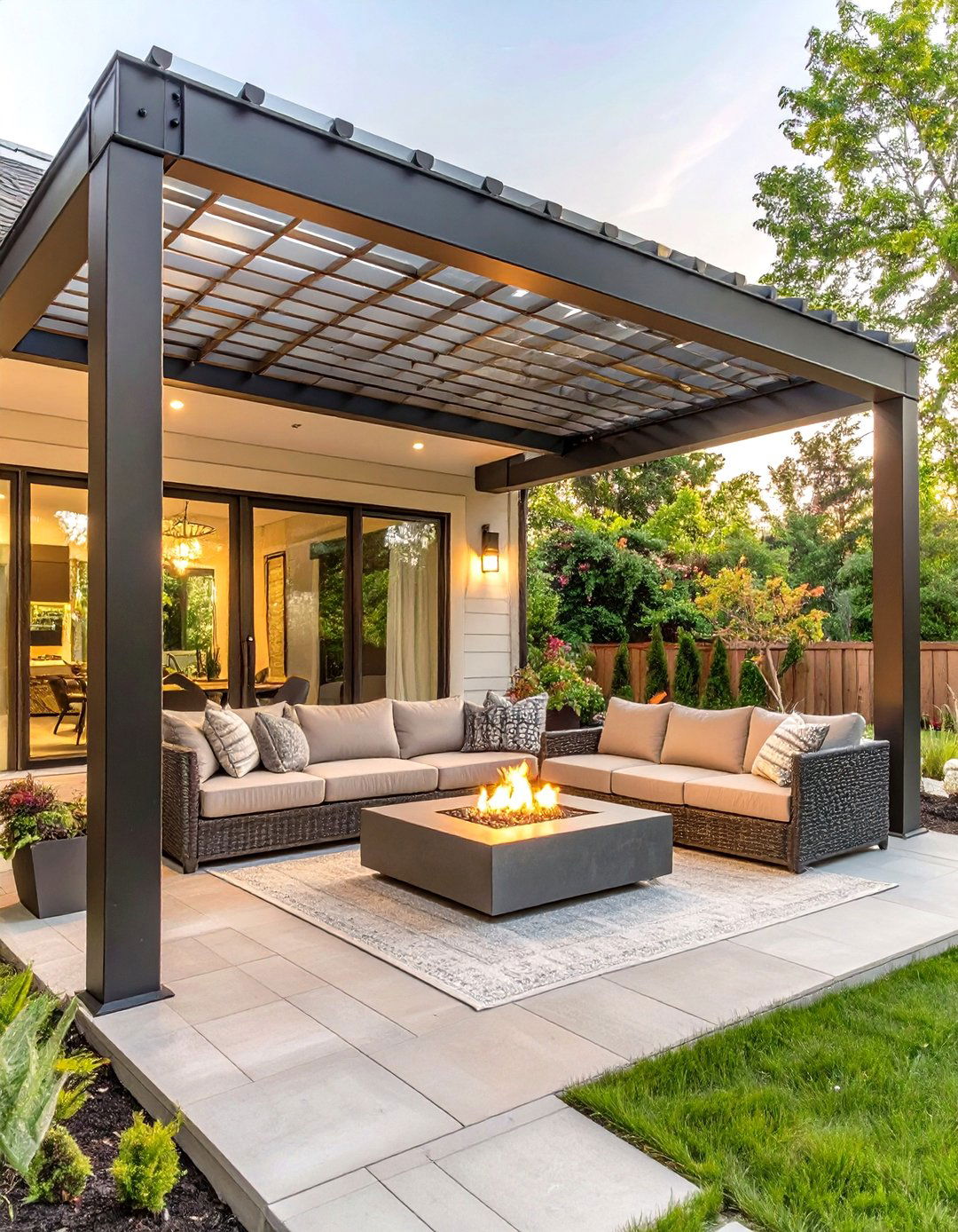 Covered Pergola Porch Extension - 30 house modern front porch ideas