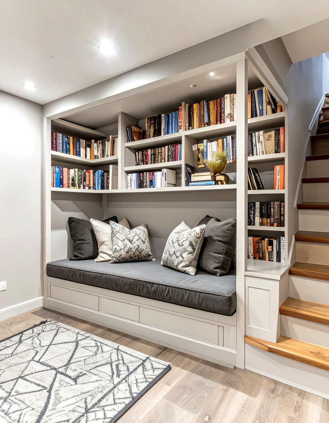 Cozy Reading Alcove Under Basement Stairs - 30 under basement stairs ideas