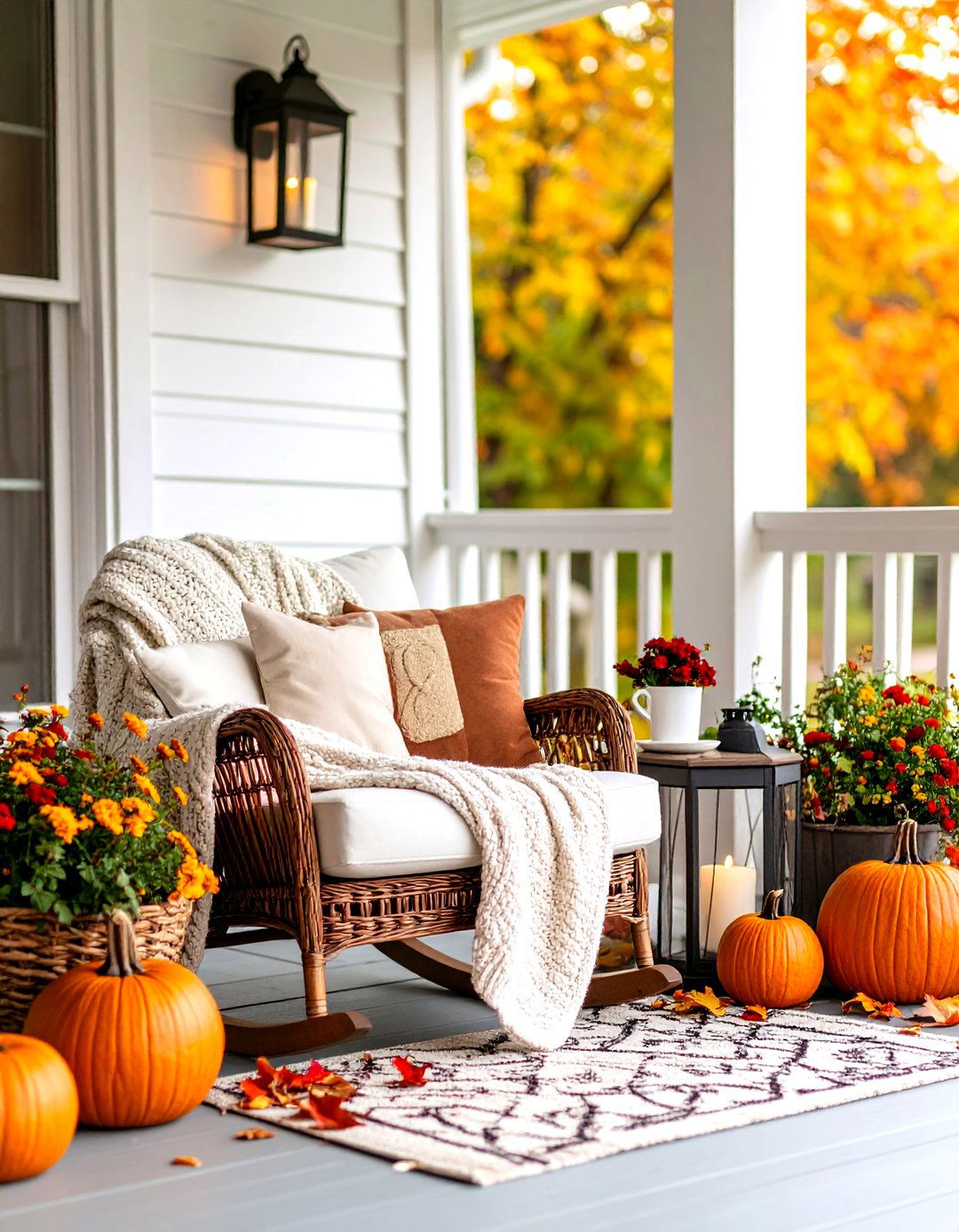 30 Front Porch Fall Decorating Ideas for a Cozy Entry - We Love Home Blog