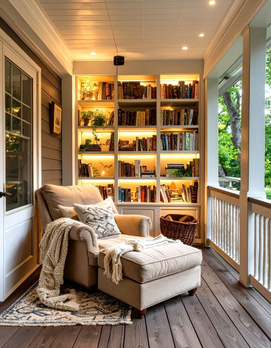Cozy Reading Nook Porch - 30 covered back porch ideas