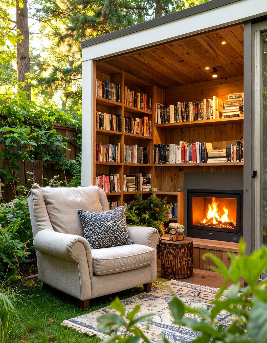 Cozy Reading Nook Shed - 30 backyard shed ideas