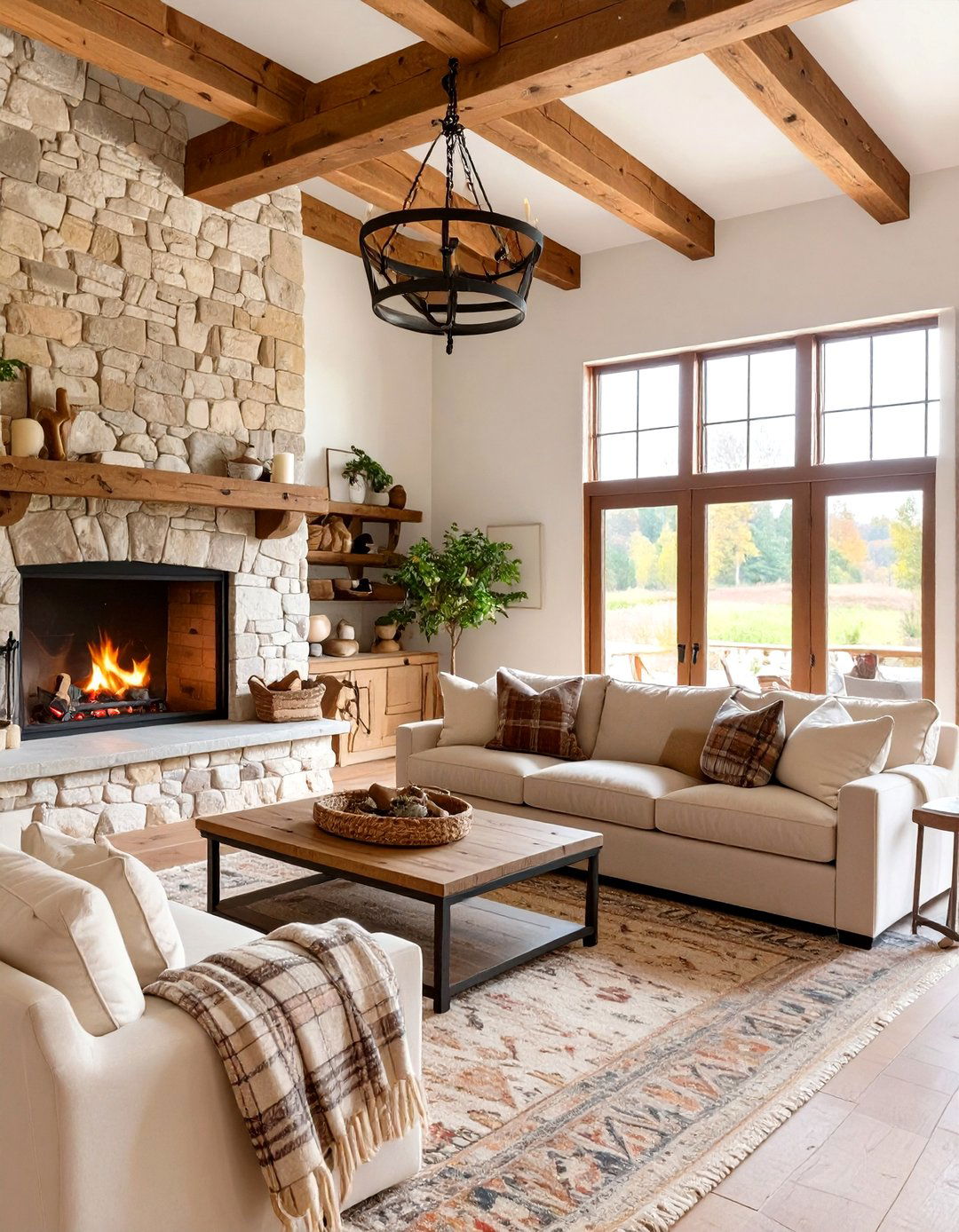 Cozy Rustic Farmhouse Living Room - 30 bloxburg living room ideas