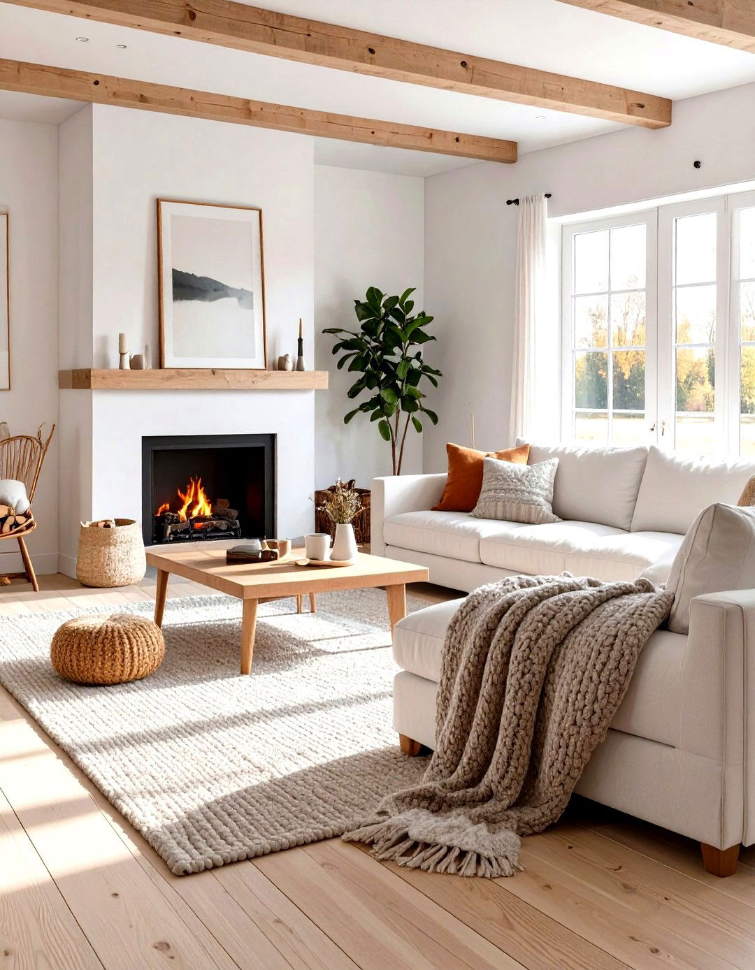 Cozy Scandinavian Farmhouse Living Room - 30 sims 4 living room ideas