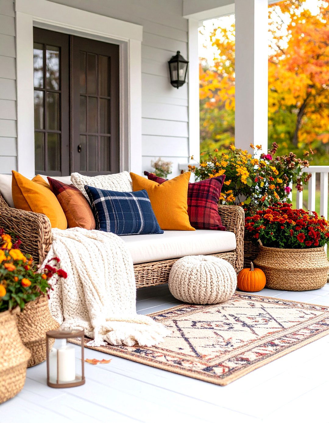 30 Front Porch Fall Decorating Ideas for a Cozy Entry - We Love Home Blog