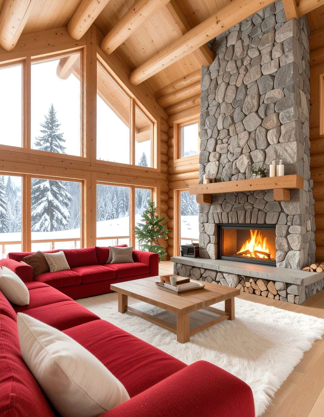 Cozy Winter Chalet Retreat - 30 minecraft living room ideas