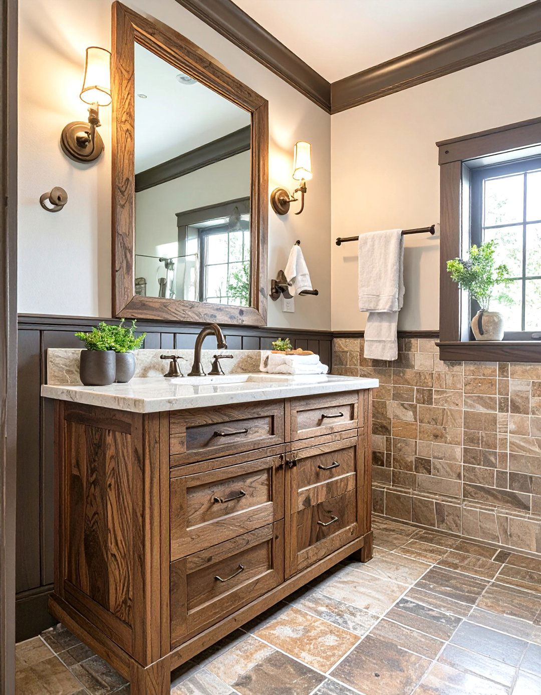 Craftsman Bathroom Quarter Sawn Oak Rack - 30 bathroom towel holder ideas