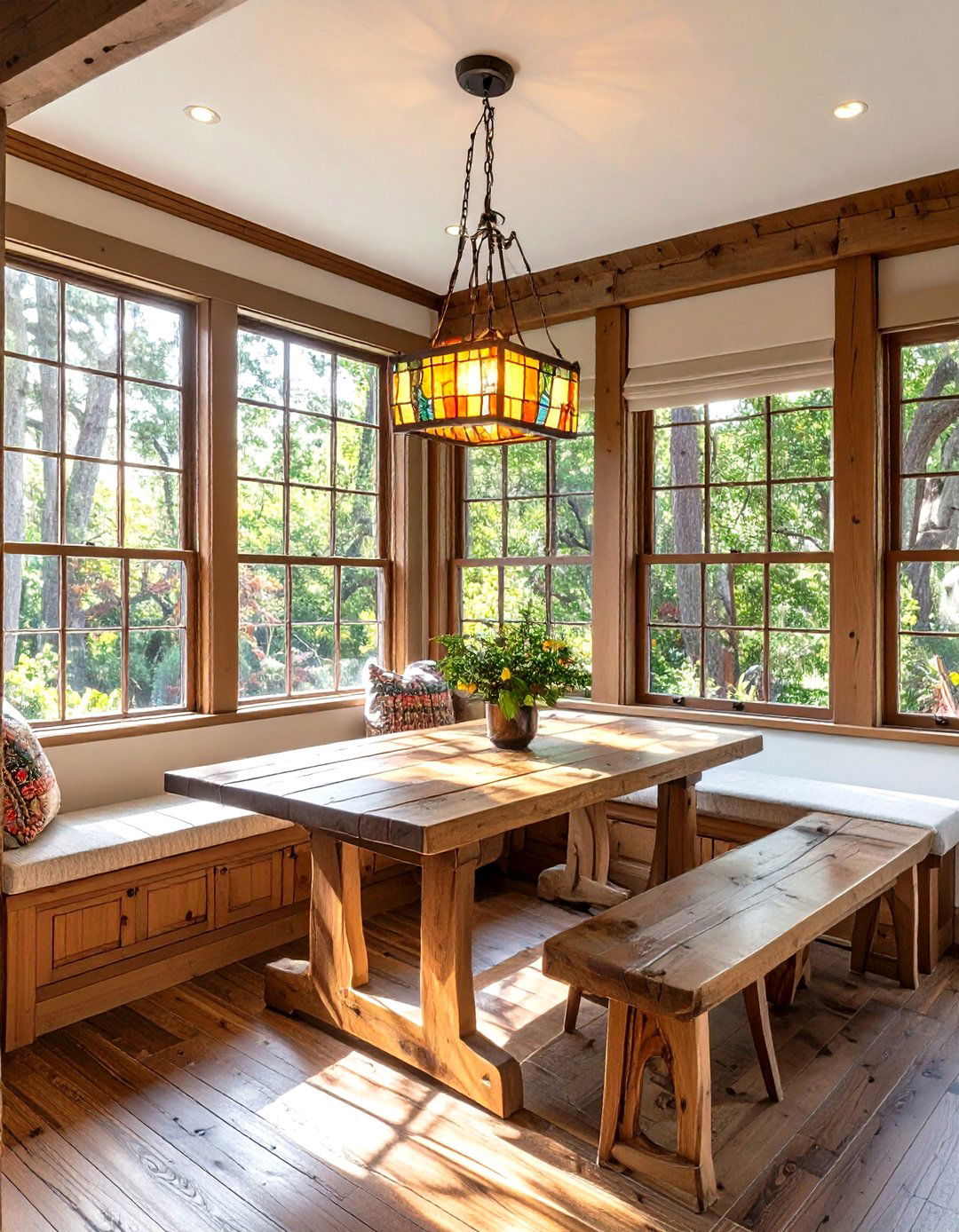 Craftsman Style Dining Nook - 30 free home design ideas