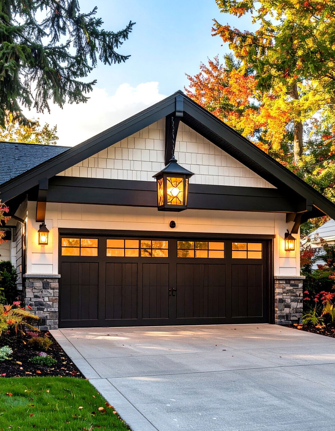 Craftsman Style Pendant Lighting - 30 exterior garage lighting ideas