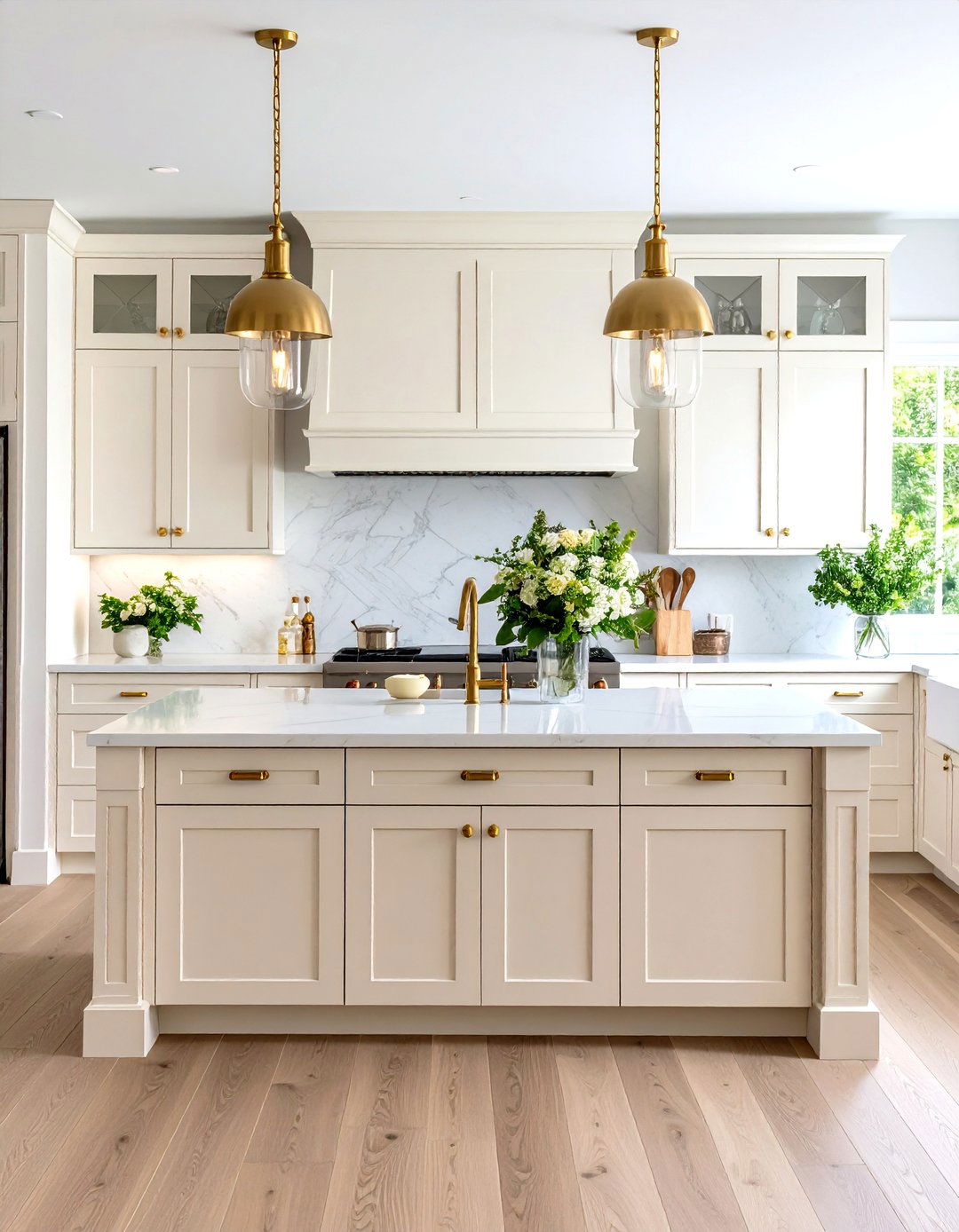 Creamy Cashmere Kitchen Cabinets - 30 kitchen cabinet color trends 2025