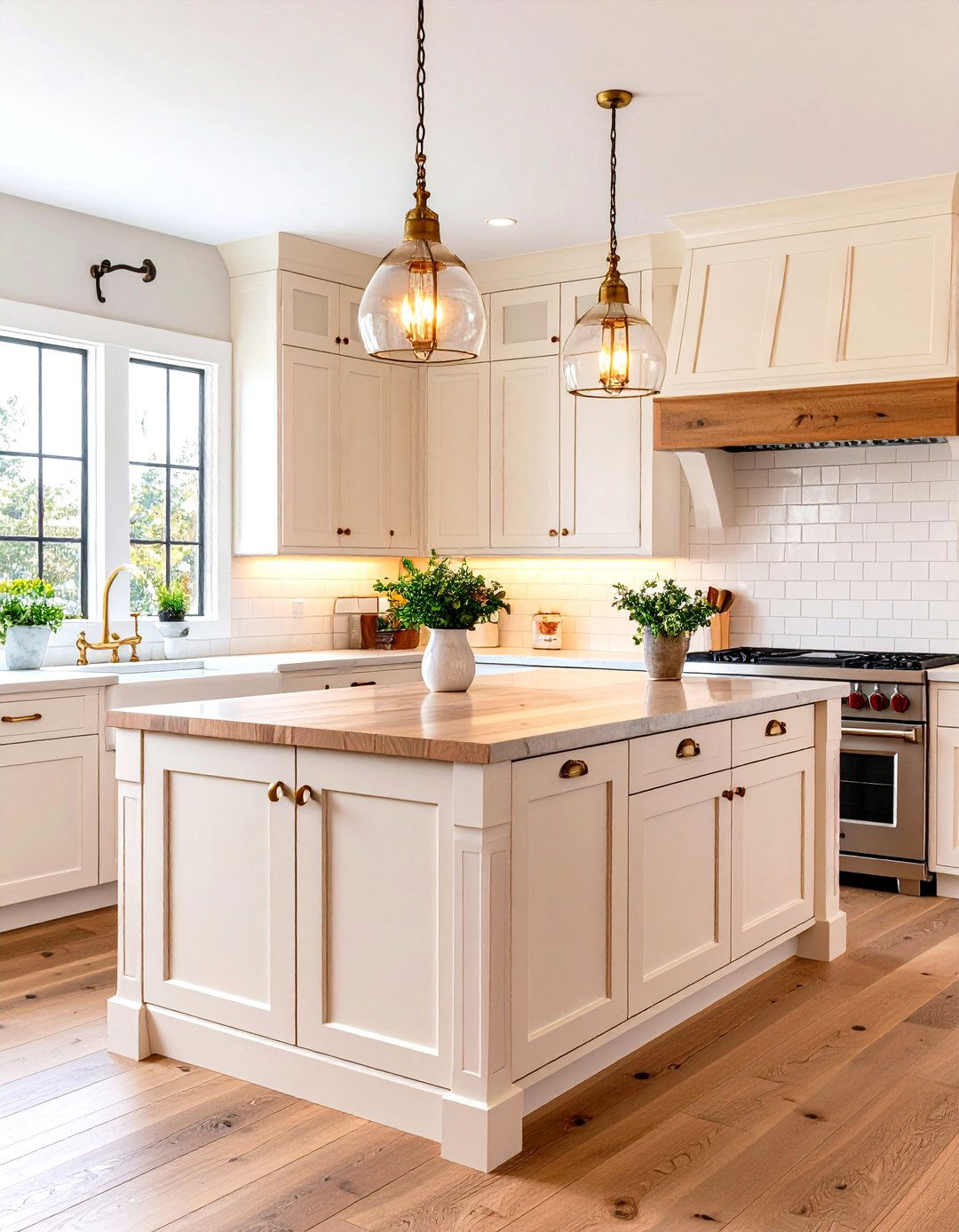 Creamy Off White Kitchen Cabinets - 30 kitchen cabinet paint ideas