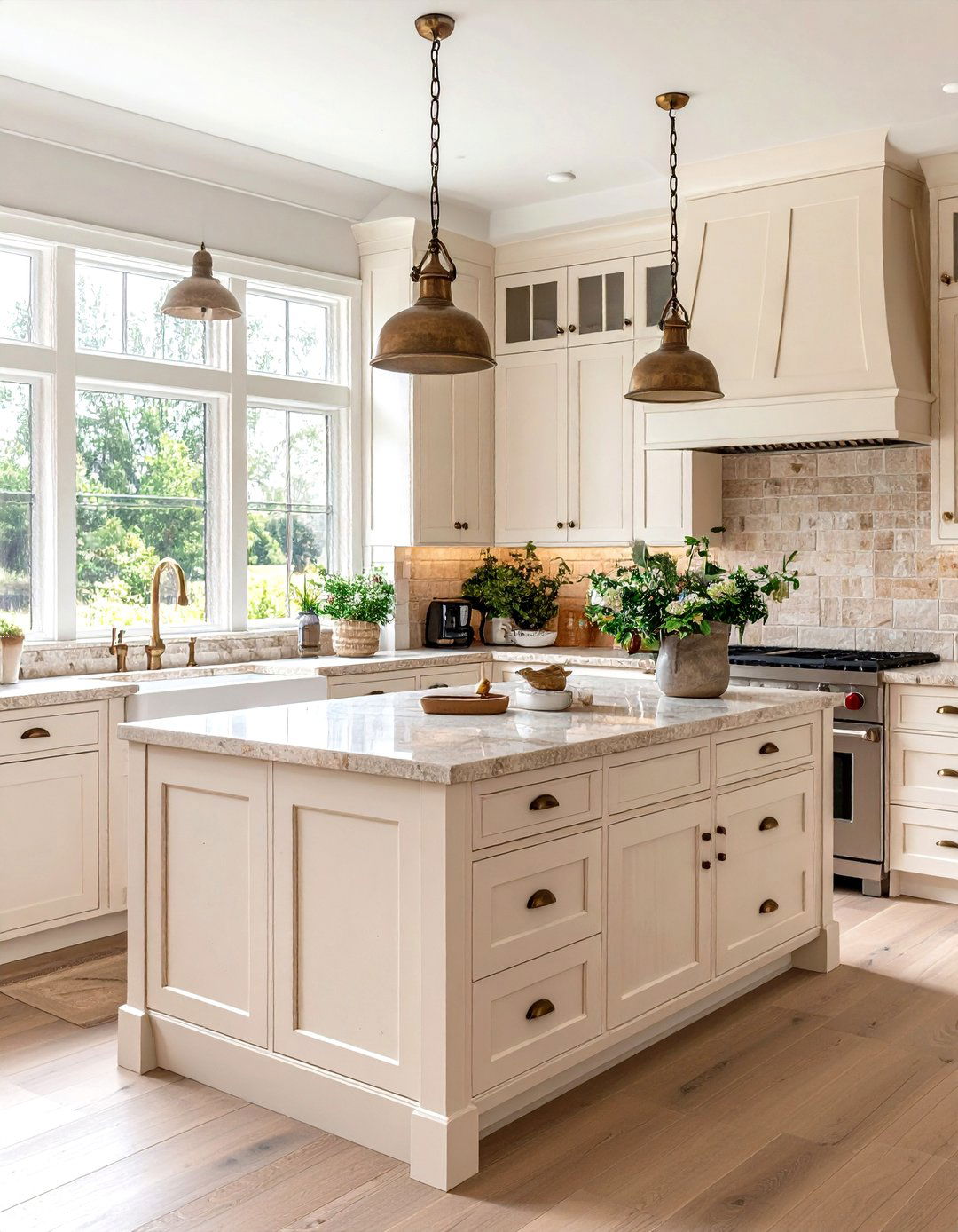 Creamy Off White Kitchen Cabinets - 30 kitchen cabinet colors ideas