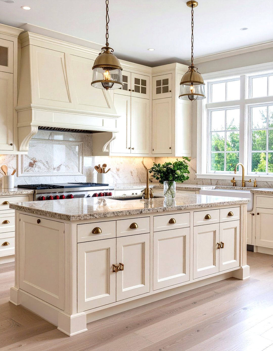 Creamy Off White Painted Kitchen Cabinets - 30 painted kitchen cabinet ideas