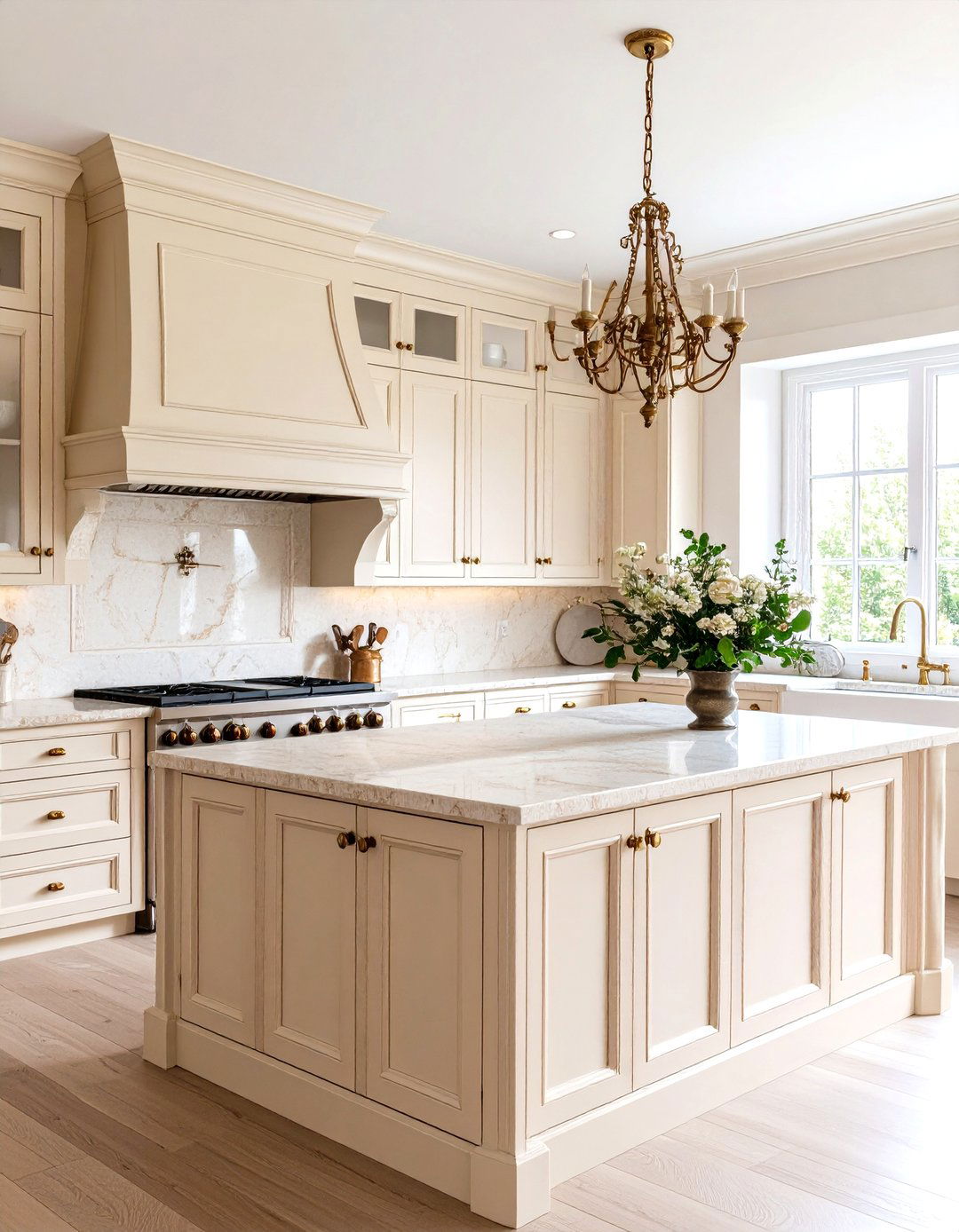 Creamy Off White Traditional Kitchen - 30 kitchen paint ideas