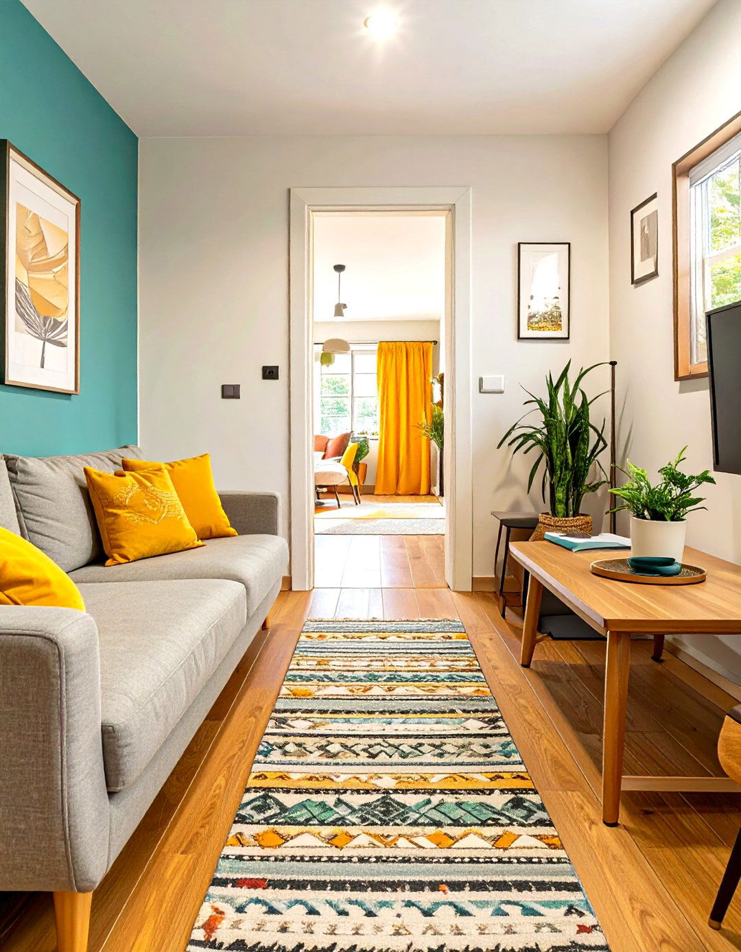 Create a Clear Walkway - 30 tiny living room ideas