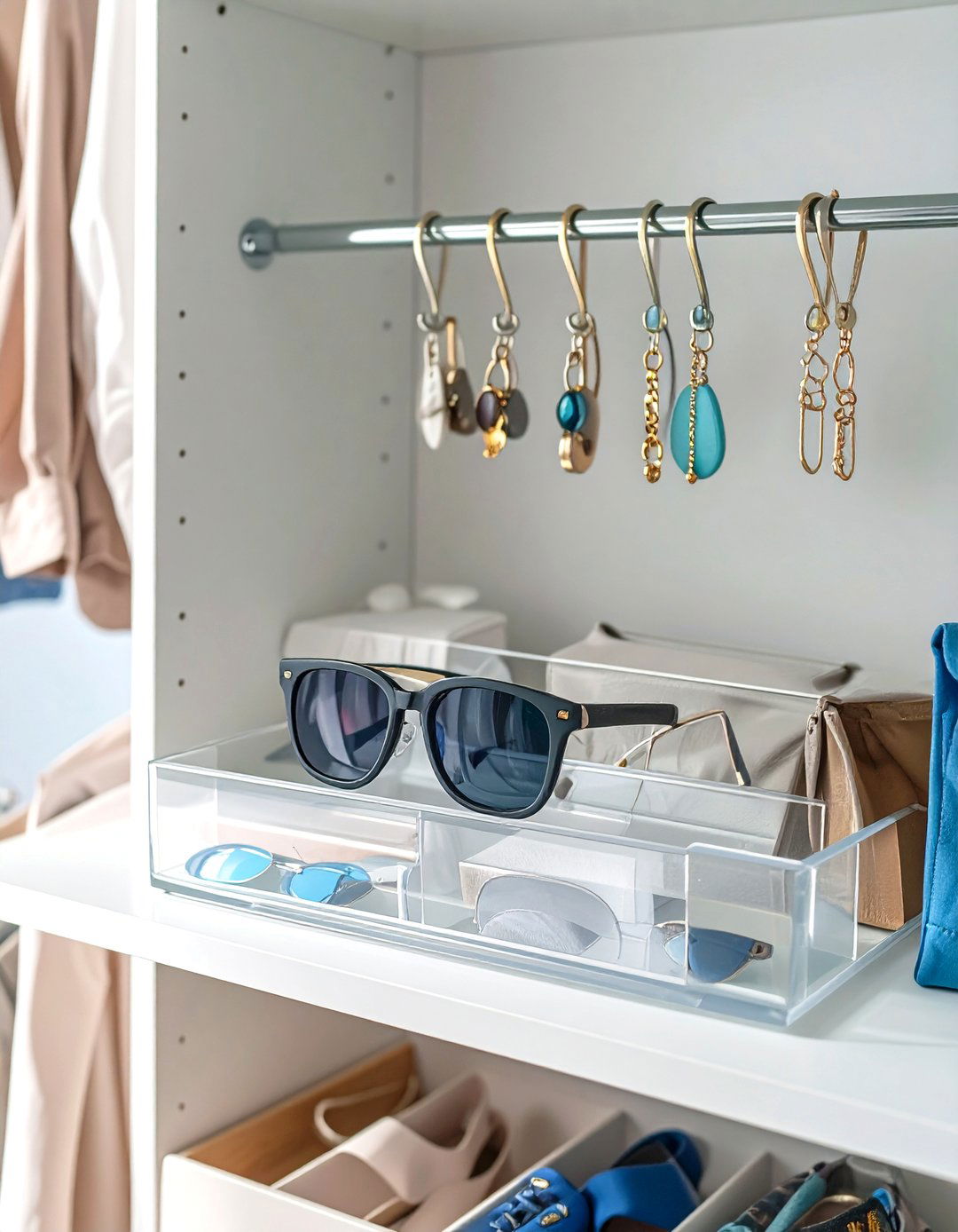 Create a Designated Accessory Station - 30 small closet organizer ideas