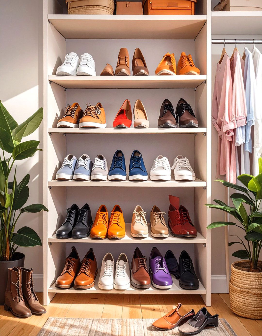 Create a Designated Shoe Storage System - 30 ways to organize your closet ideas