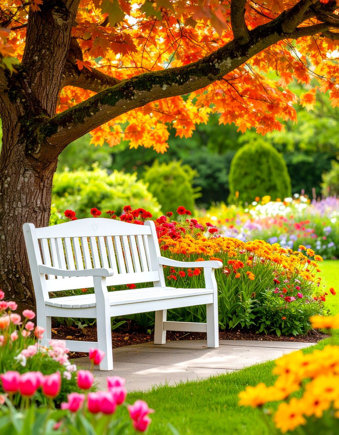 Create a Focal Point with a Garden Bench - 30 simple landscaping ideas