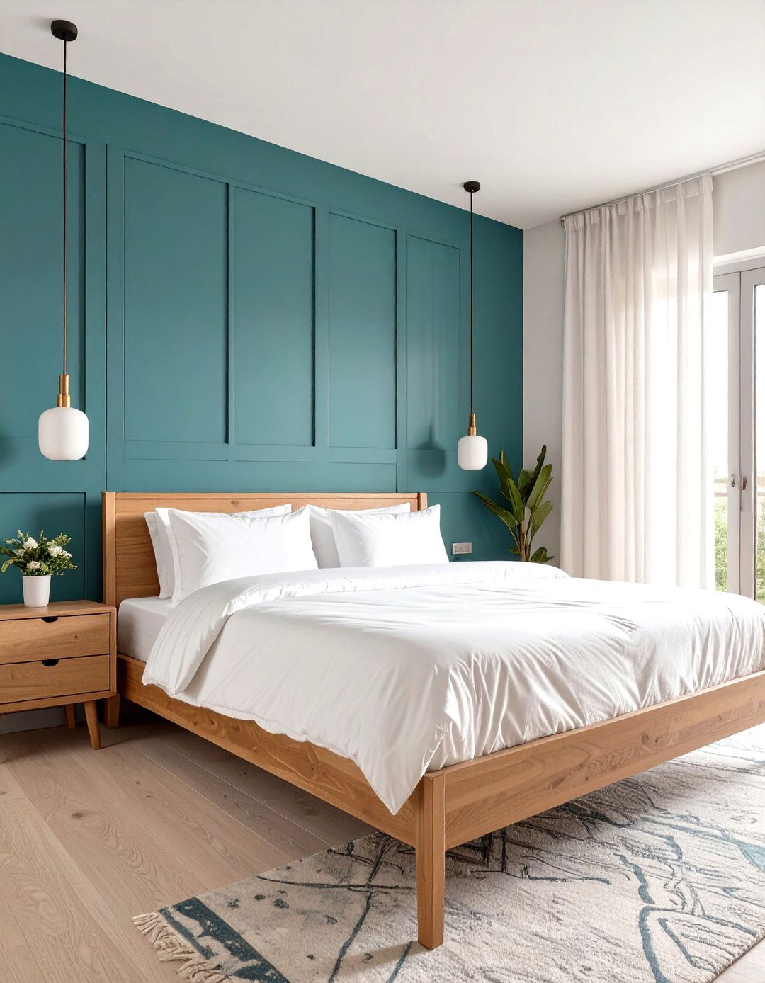Create an Accent Wall with Paint - 30 simple bedroom decorating ideas