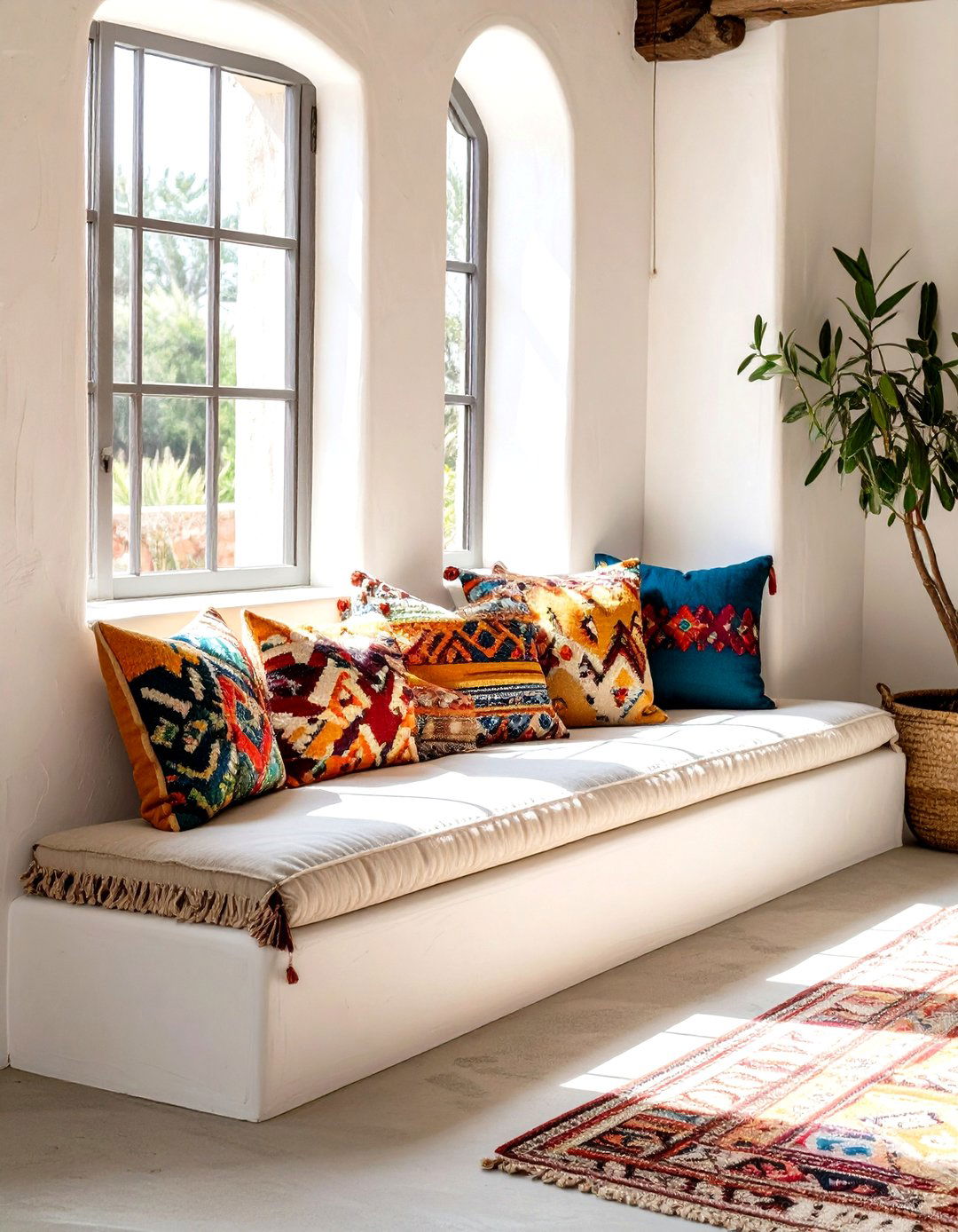 Creating Built In Banco Seating - 30 southwestern interior design ideas
