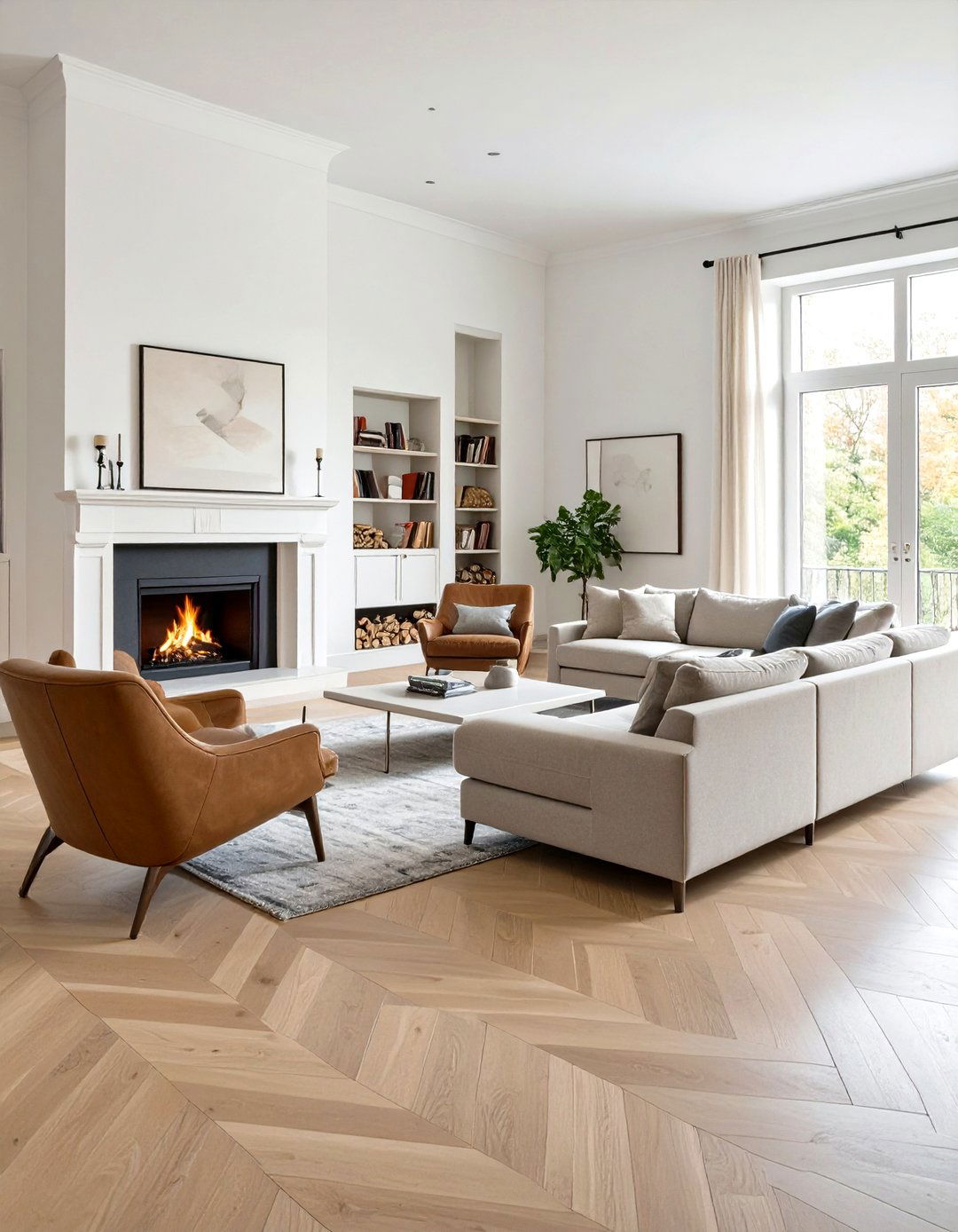 Creating Conversational Zones - 30 how to design a living room with large furniture ideas