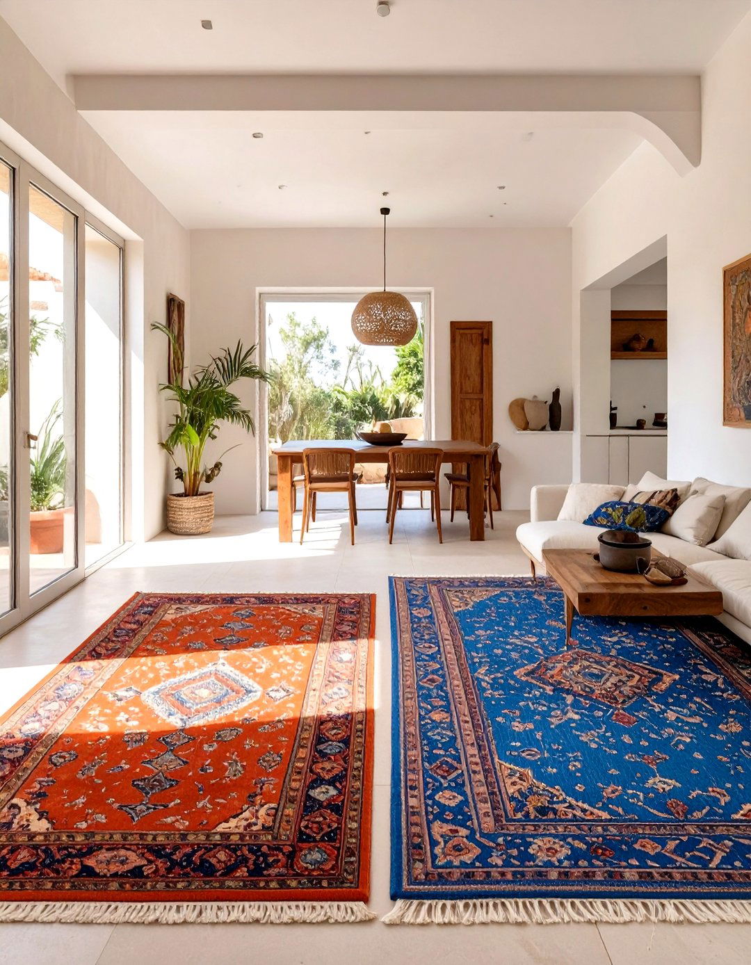 Creating Flow with Area Rugs - 30 unity in interior design ideas