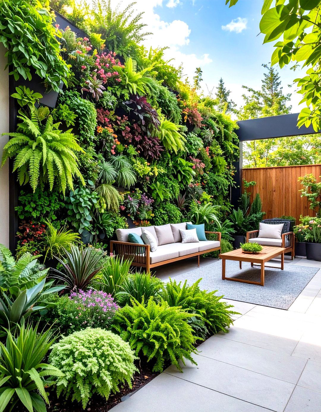 Creating Privacy with a Living Wall - 30 patio landscaping ideas