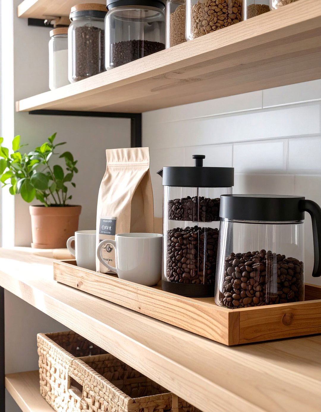 Creating a Dedicated Coffee and Tea Station - 30 small pantry organization ideas