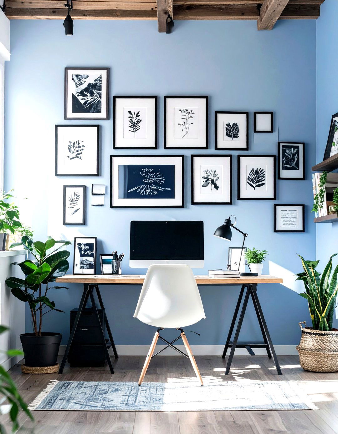 Creating a Gallery Wall - 30 small office decor ideas