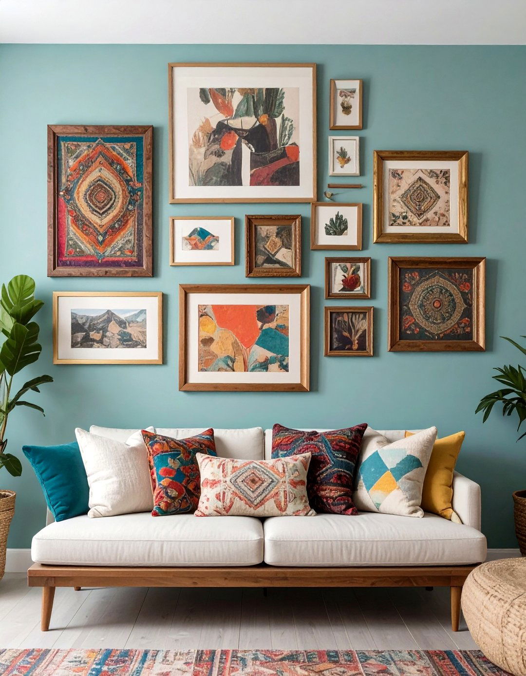 Creating a Gallery Wall of Eclectic Art - 30 what is bohemian interior design ideas