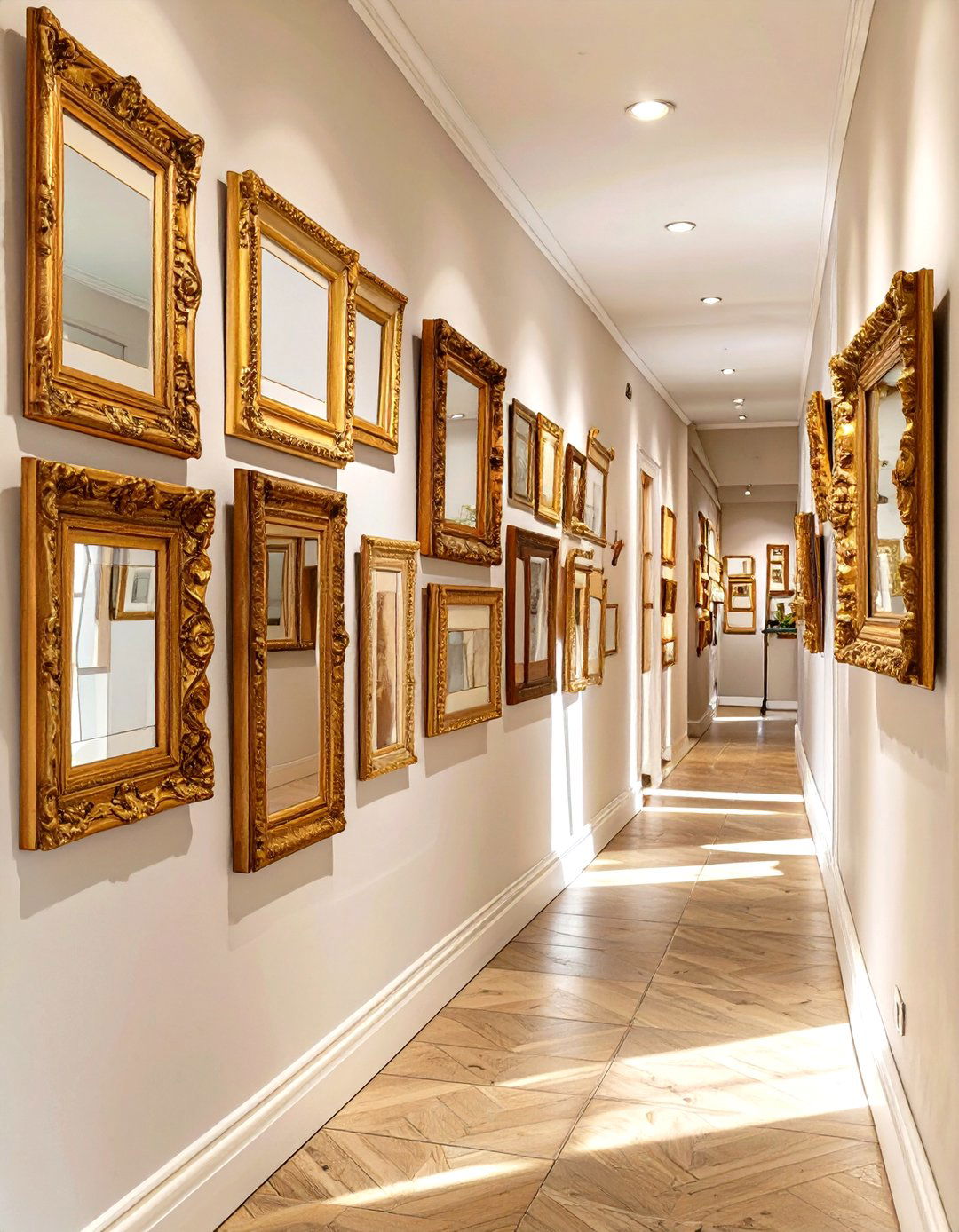 Creating a Gallery Wall with Vintage Frames - 30 vintage interior design ideas